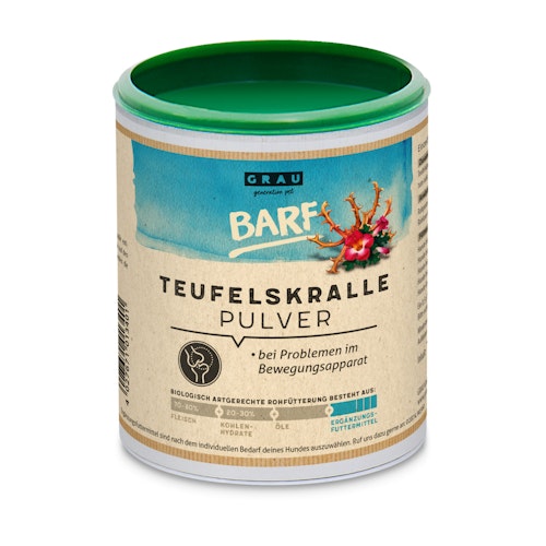 grau Teufelskralle Pulver Nahrungsergänzung