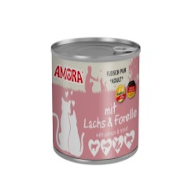 Amora Cat Fleisch Pur 200g 6 x 200g Lachs mit ForelleVorschaubild