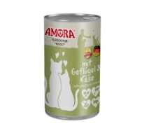 Amora Cat Fleisch Pur mitgeflügel & Käse 6x400g