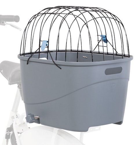 TRIXIE Fahrradkorb 36x47x46cm aus Kunststoff/Metall grau