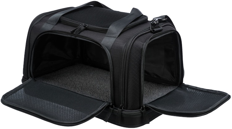 TRIXIE Airline Tasche Plane 28 x 25 x 44 Centimeter schwarz Hundetransport