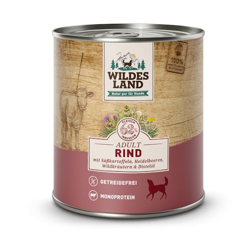 Wildes Land Hundenassfutter 800g