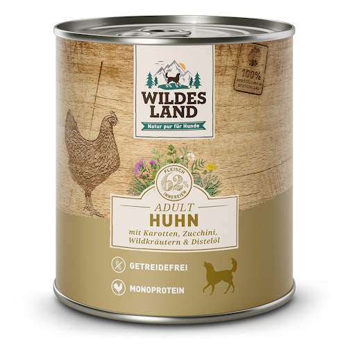 Wildes Land Hundenassfutter 800g