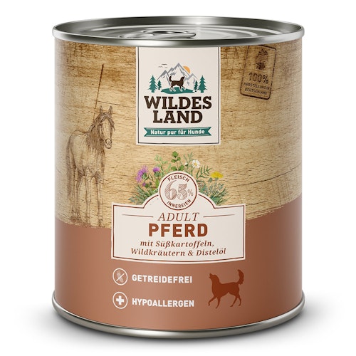 Wildes Land Hundenassfutter 800g