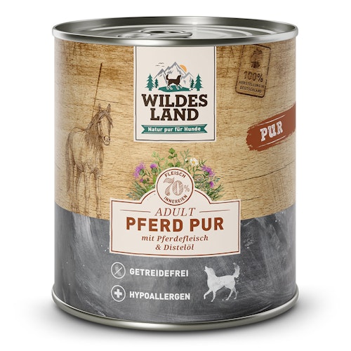 Wildes Land PUR Hundenassfutter 800g