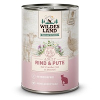 WILDES LAND Katze 400g Rind und Pute mit Distelöl