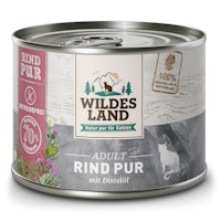 WILDES LAND Katze 200g Rind PUR mit Distelöl