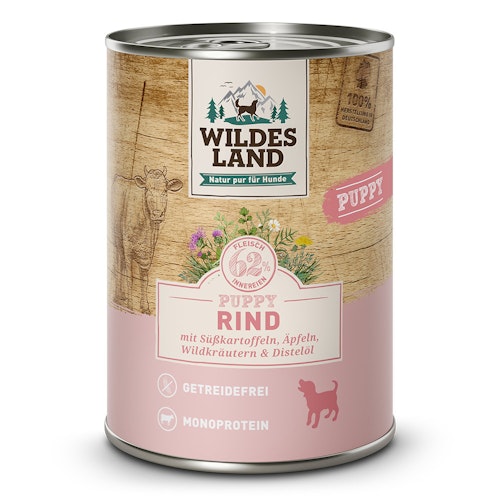 Wildes Land 400g Puppy Rind mit Süßkartoffel