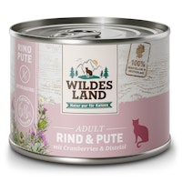 WILDES LAND Katze 200g Rind und Pute mit Distelöl