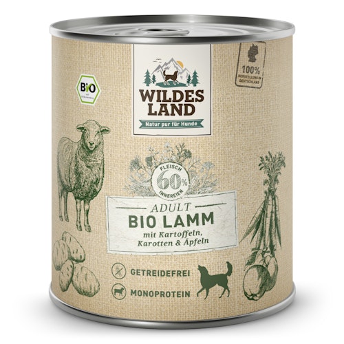 Wildes Land BIO Hundenassfutter 800g