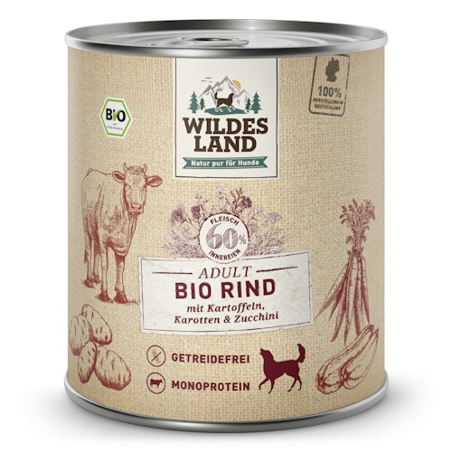 Wildes Land BIO Hundenassfutter 800g