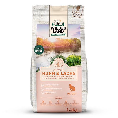 WILDES LAND Katze Huhn und Lachs Bild