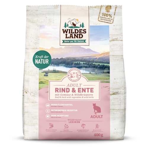 WILDES LAND Katze 400g Rind und Ente Bild