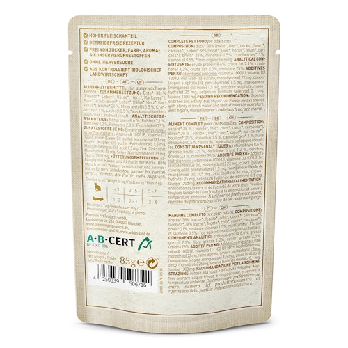 WILDES LAND Katze 85g Bio Ente und Pute