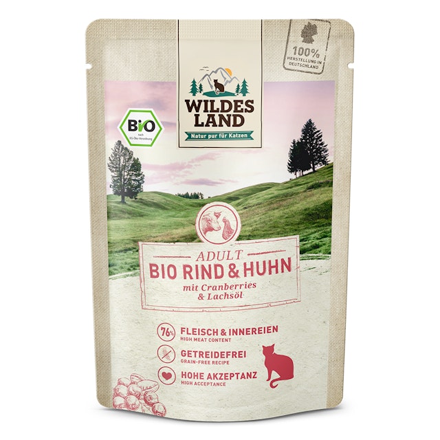 WILDES LAND Katze 12 x 85g Bio Rind und HuhnVorschaubild