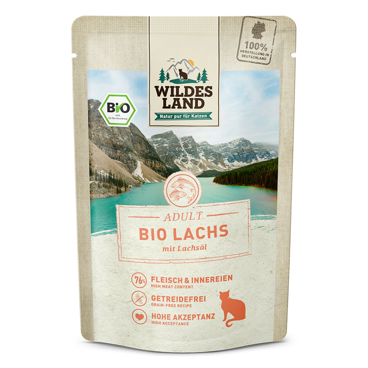 WILDES LAND Katze 24 x 85g Bio Lachs PUR