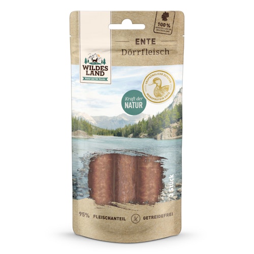 Wildes Land Ente Dörrfleisch 65g Hunde Snack