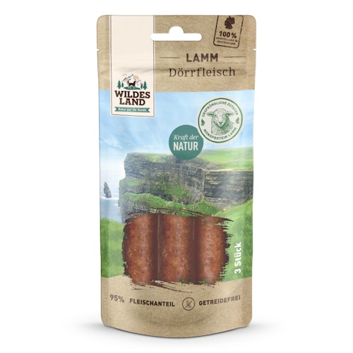 Wildes Land Lamm Dörrfleisch 65g Hunde Snack