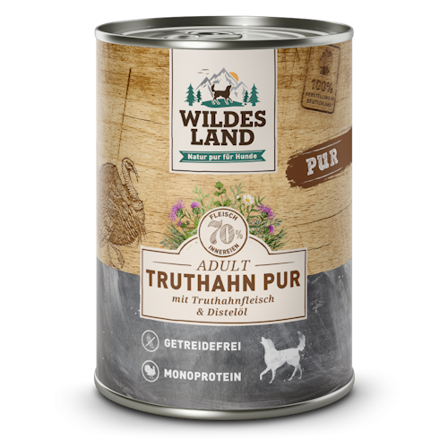 Wildes Land PUR Hundenassfutter 400g