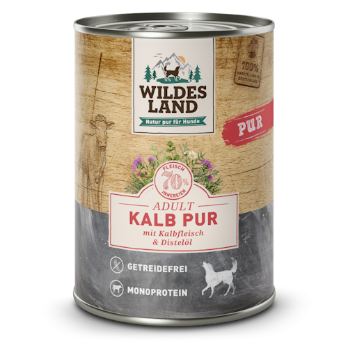 Wildes Land PUR Hundenassfutter 400g