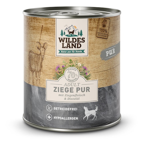 Wildes Land PUR Hundenassfutter 800g