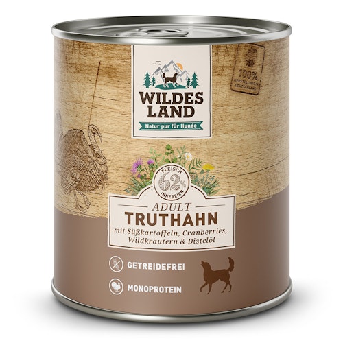 Wildes Land Hundenassfutter 800g