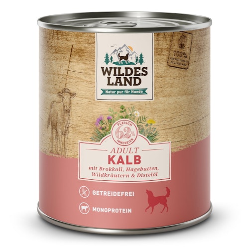 Wildes Land Hundenassfutter 800g