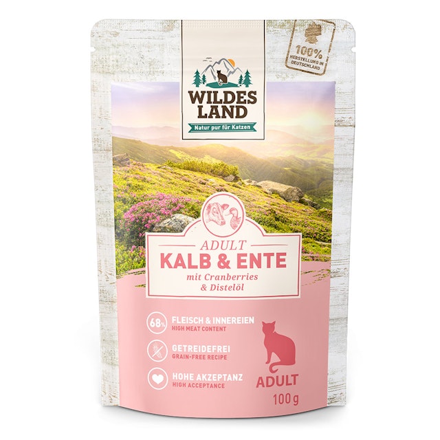 WILDES LAND Katze 12 x 100g Kalb und EnteVorschaubild