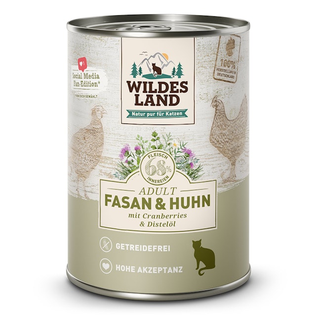 WILDES LAND Katze 6 x 400g Fasan und HuhnVorschaubild