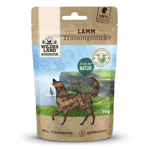 Wildes Land Lamm 70g Training Sticks Hunde Snack