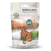 WILDES LAND Katze 50g Fleischsticks Huhn und Lachs