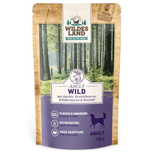 Wildes Land Hundenassfutter 150g