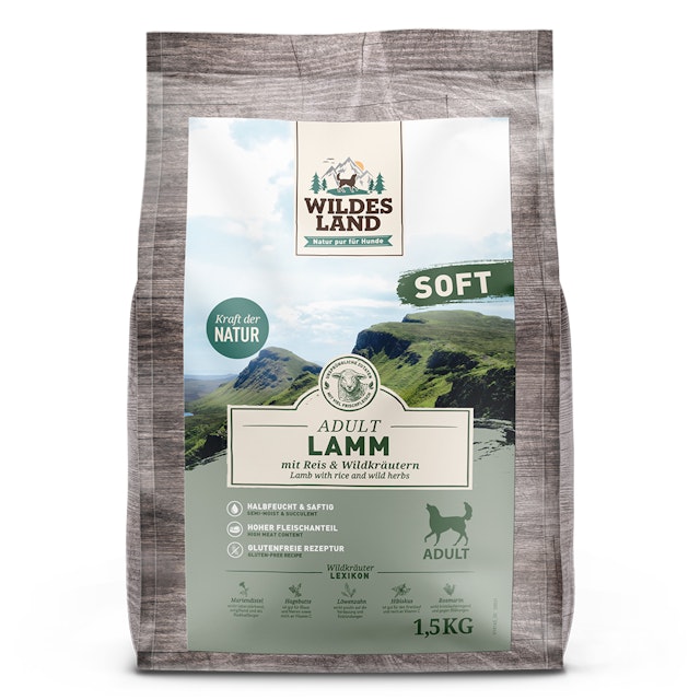 Wildes Land Ente SOFT Hundetrockenfutter WL Lamm SOFT 1,5kg HundetrockenfutterVorschaubild