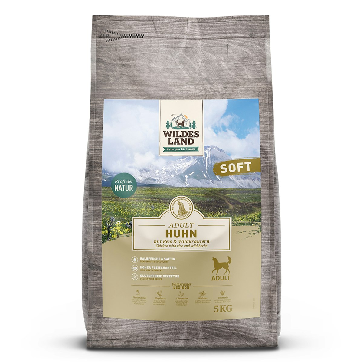 Wildes Land Ente SOFT Hundetrockenfutter WL Huhn SOFT 5kg Hundetrockenfutter