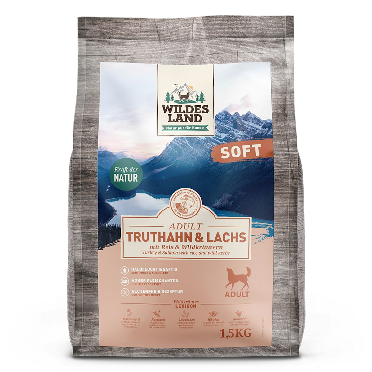 Wildes Land Ente SOFT Hundetrockenfutter WL Truthahn und Lachs SOFT 5kg Hundetrockenfutter