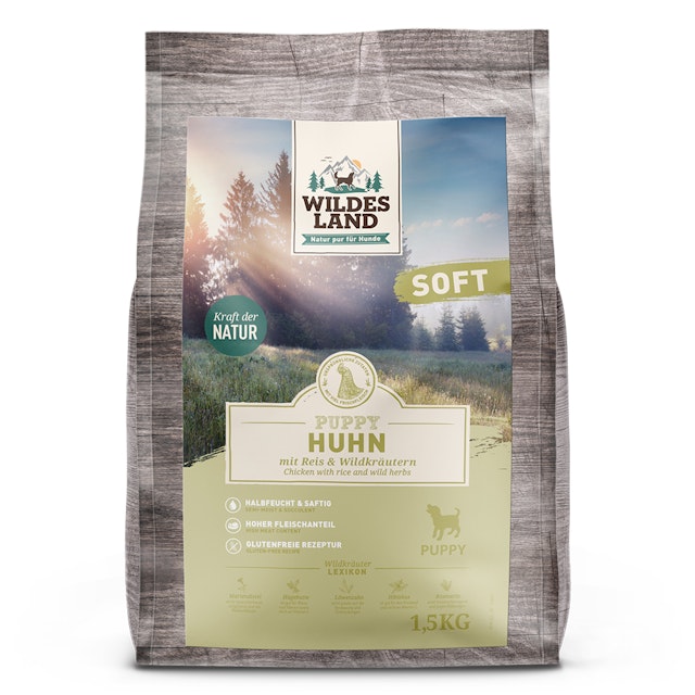 Wildes Land Ente SOFT Hundetrockenfutter WL PUPPY  Huhn SOFT 1,5kg HundetrockenfutterVorschaubild