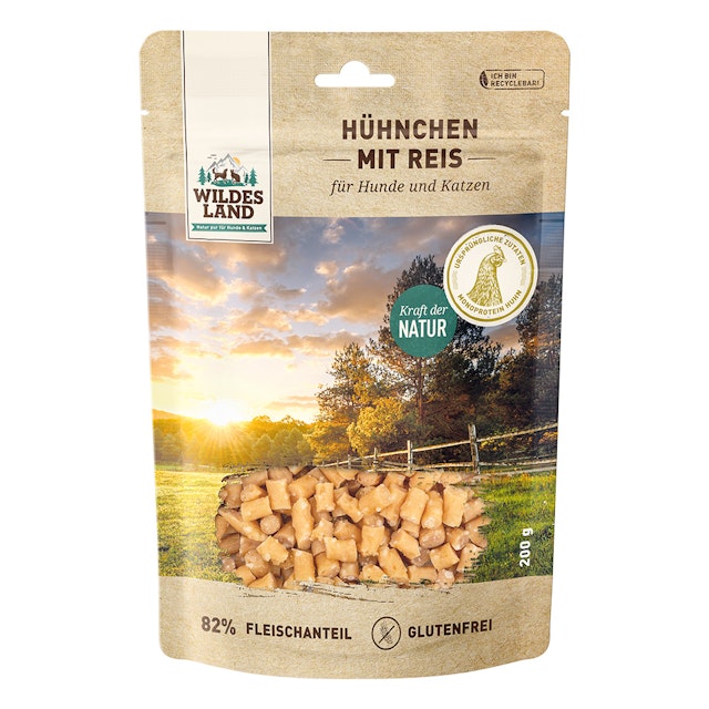 Wildes Land Hund Fleischsnacks WL Hühnchen 200g Hund FleischsnacksVorschaubild