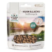 WILDES LAND Katze 50g Softsnack Huhn und Lachs