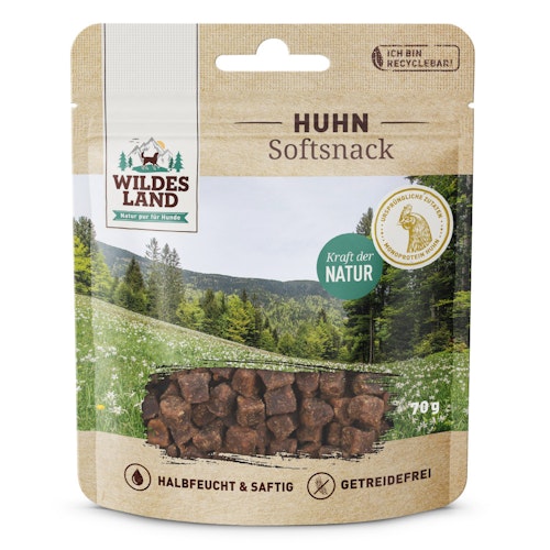 Wildes Land Huhn 70g Hund SOFT-Snack