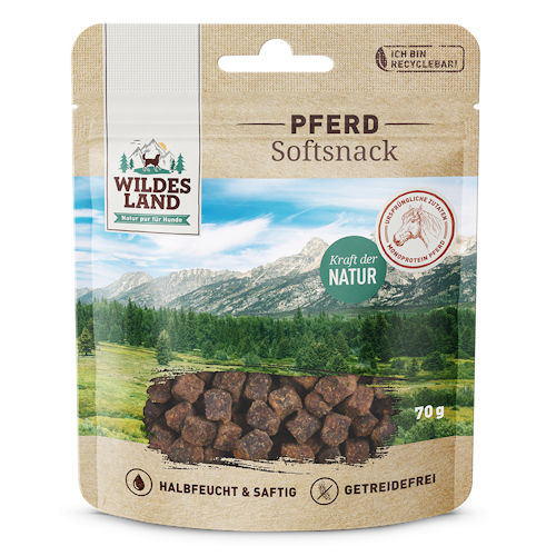 Wildes Land Pferd 70g Hund SOFT-Snack