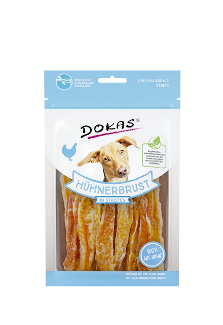 DOKAS Hühnerbrust in Streifen HundesnackVorschaubild