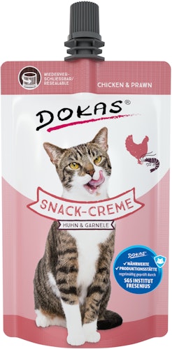 DOKAS Snack-Creme Huhn & Garnele 90g Katzensnack