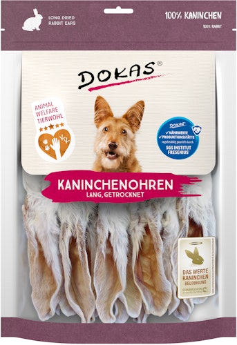 DOKAS Kaninchenohren getrocknet Hundesnack Bild