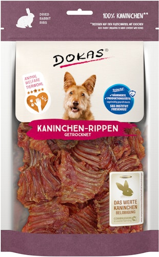 DOKAS Hund Snack Kaninchen.-Rippen mFleich 100g