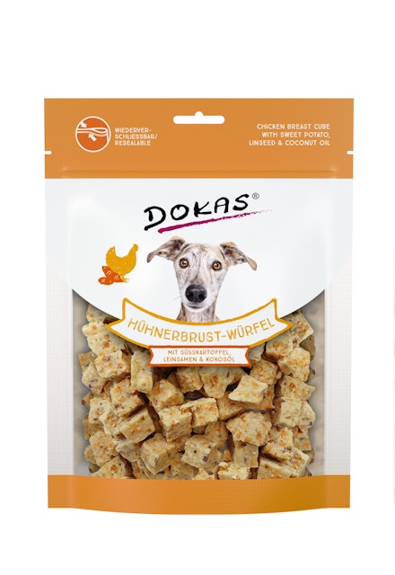 DOKAS Würfel & Kokosöl 150 Gramm HundesnacksVorschaubild