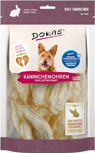 DOKAS Kaninchenohren ohne Fell getrocknet Hundesnack Bild