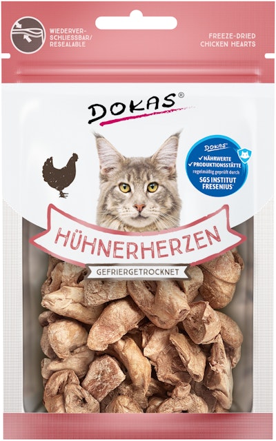 Dokas Latze Snack Gefriergetrocknet 15g HühnerherzenVorschaubild