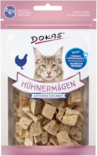 Dokas Katze Hühnermägen gefriergetrocknet 12g