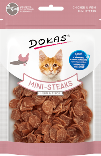 Dokas Katze Mini-Steaks Huhn & Fisch 25g Bild