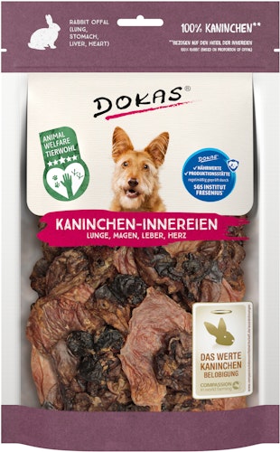 Dokas Hund Kaninchen-Innereien 100g